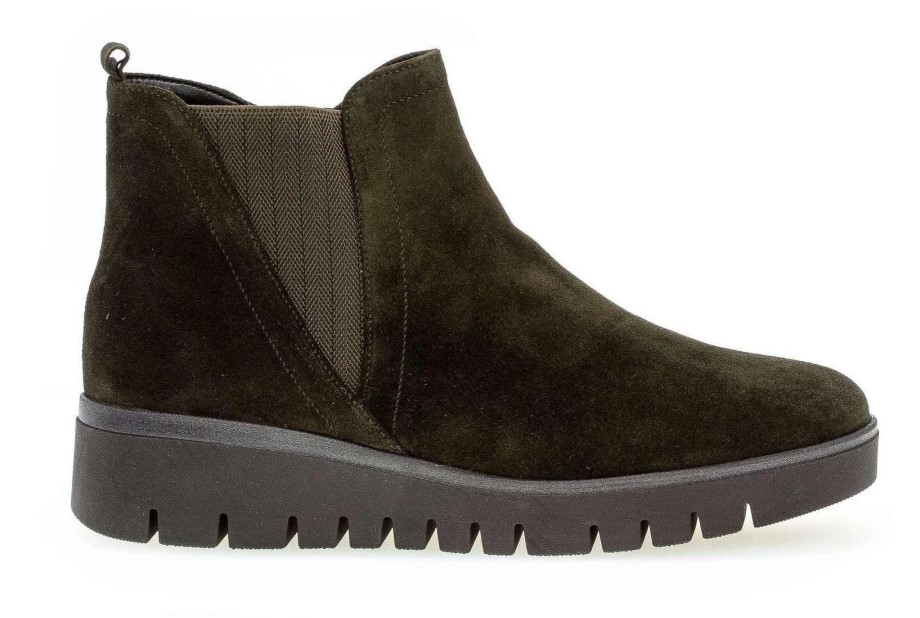Gabor 32.851-34 - Bota Chelsea Camurça Verde
