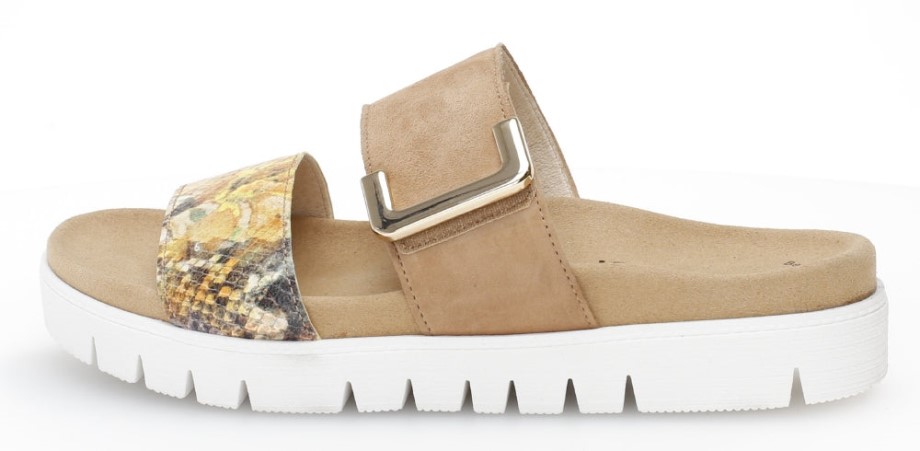 Gabor 43740.50 - Camurça Caramelo E Estampa De Cobra