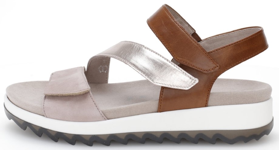 Gabor 46742.54 - Camurça Bege E Couro Marrom