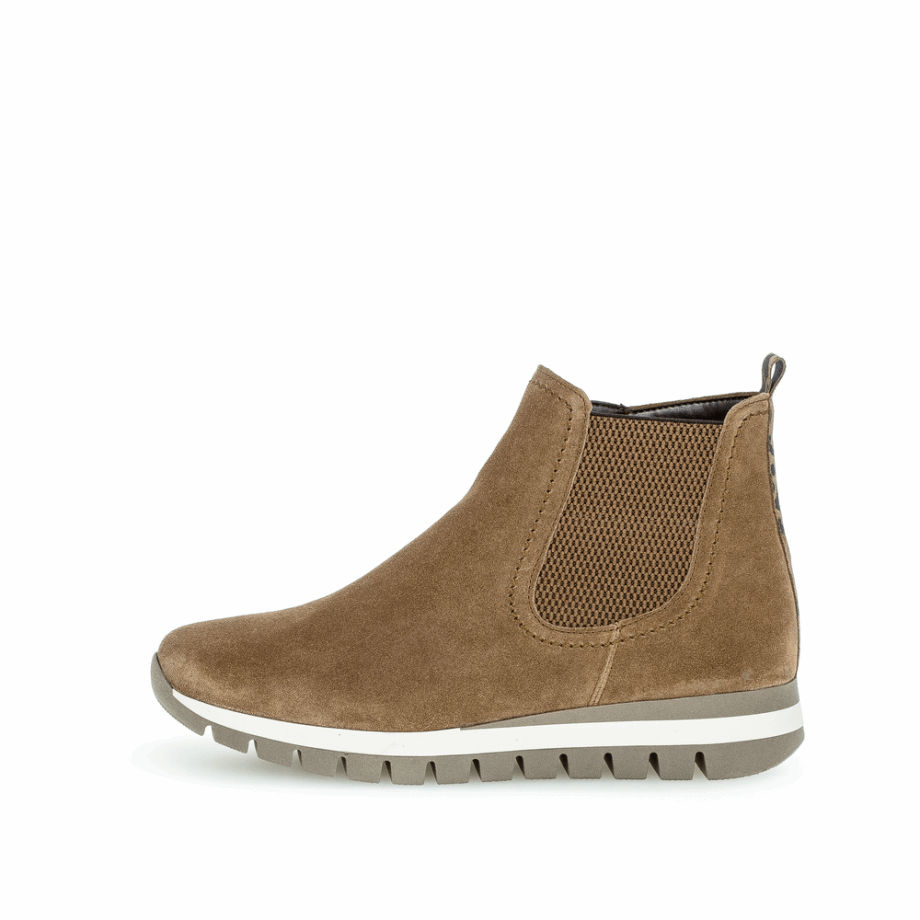 Botinha De Cunha Gabor Marrom Médio