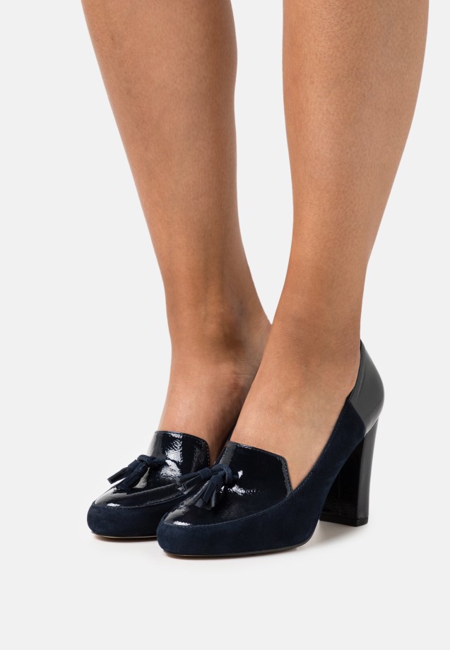 Gabor Dark Blue Leather - Classic Heels