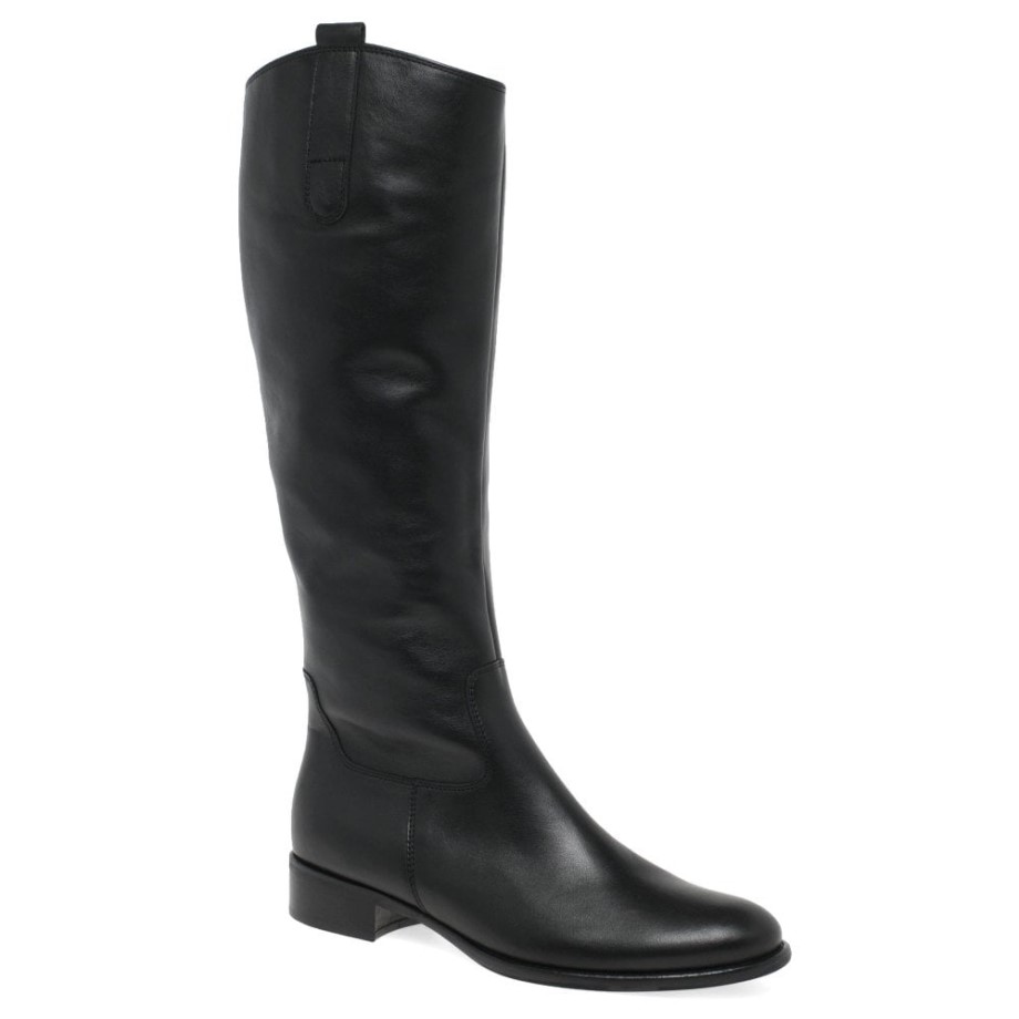 Black Brook M Womens Medium Calf Fashion Fitting Long Boots Gabor