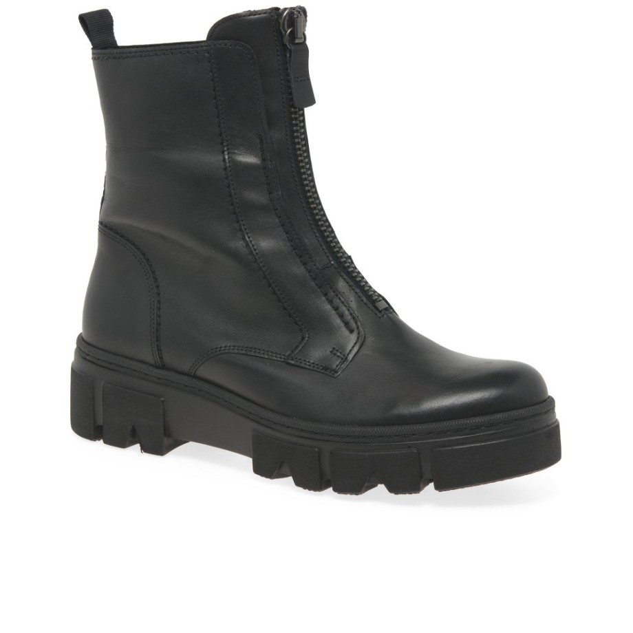 Black Gabor Joy Womens Biker Boot