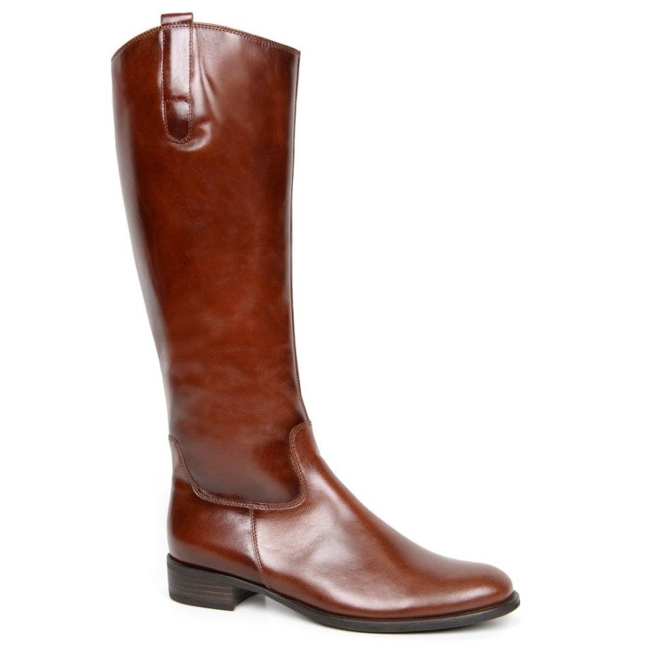 Brook M Womens Medium Calf Fitting Long Boots Gabor in Sattel