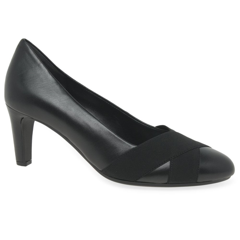 Embassy Ladies Court Shoes Gabor Black