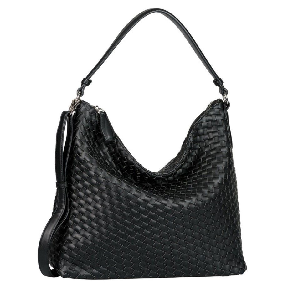 Emilia Ladies Hobo Bag Black Print Gabor