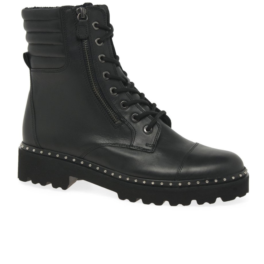 Gabor Black Bainbridge Womens Biker Boots