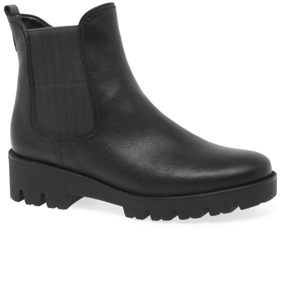 Gabor Black Newport Womens Chelsea Boots