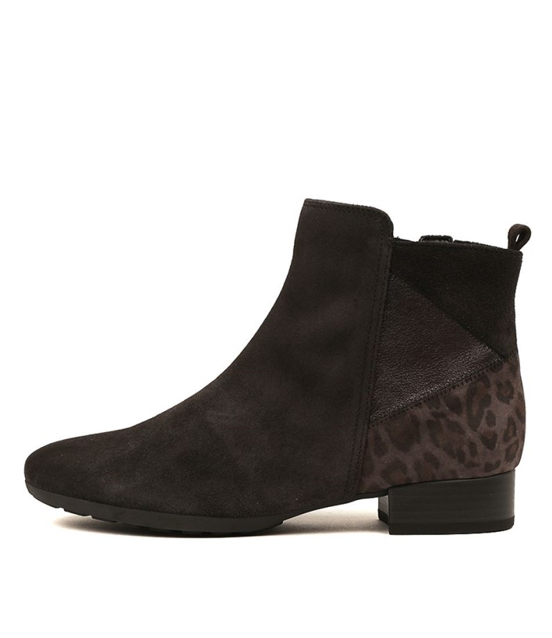 Gabor Reggae Couro Cinza Escuro Multi