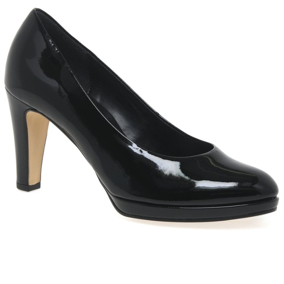 Gabor Splendid Womens High Heel Court Shoes Black