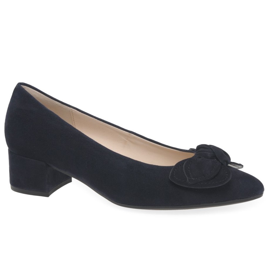 Hooty Ladies Court Shoes Atlantic Suede Gabor