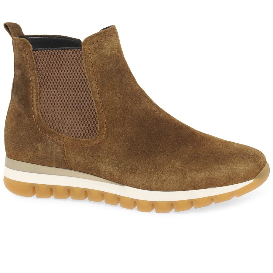 Teller Womens Ankle Boots Gabor Cognac Suede